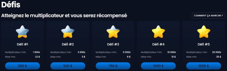 Kryptosino Casino défis