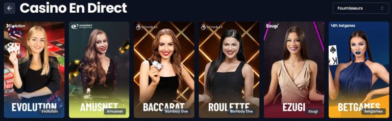Kryptosino Casino jeux live